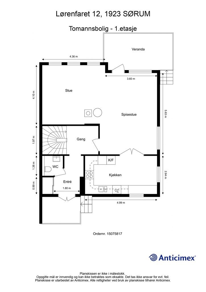 Plantegning - 1.etasje.