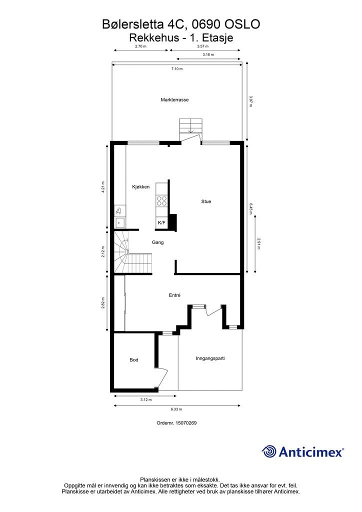Plantegning, 1. etasje.