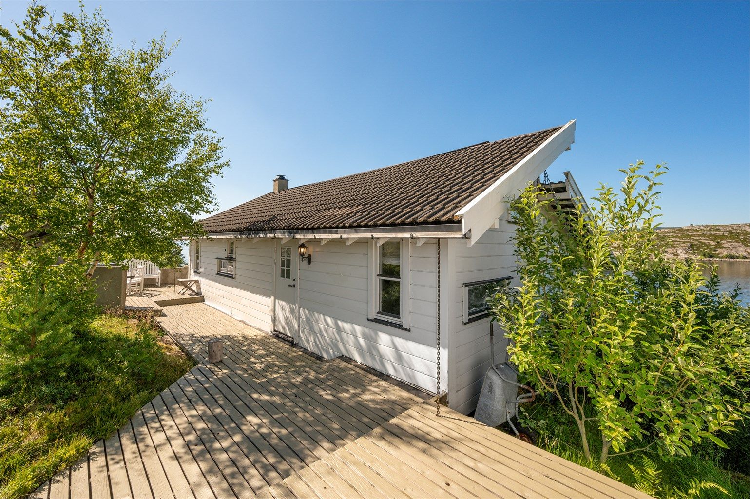 Terrassen er på hele 73 kvm. 