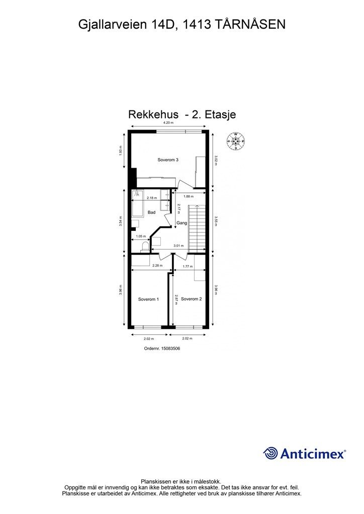 Vi starter med plantegning i 2.etasje slik at du får orientert deg i etasjen!