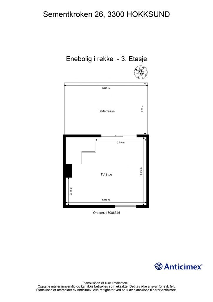 Plantegning 3. etasje