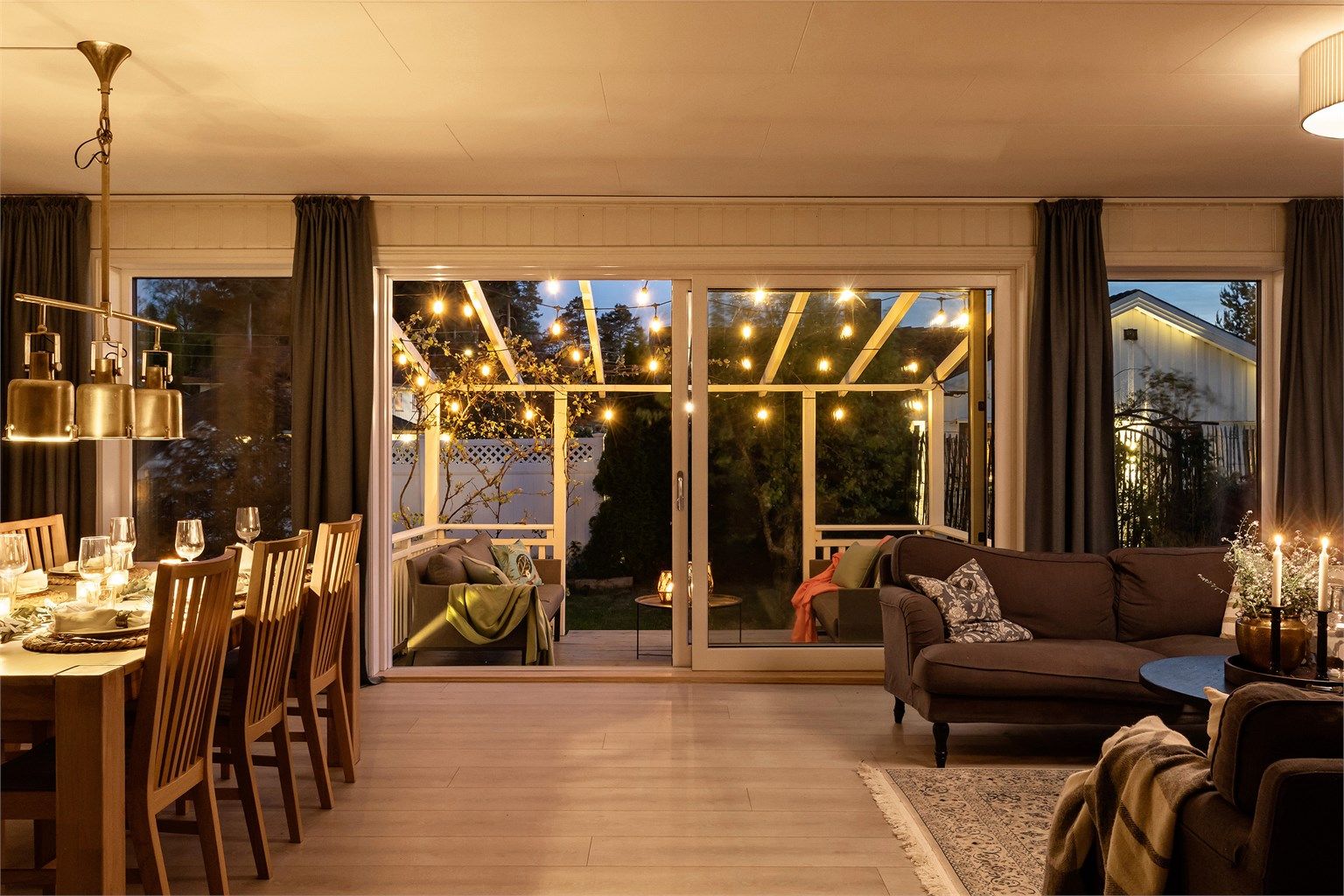 Stuen egner seg godt for selskaper og festlige lag