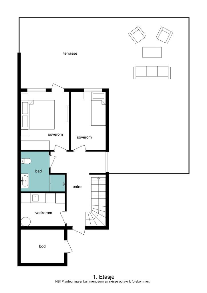 Plantegning 1. etasje