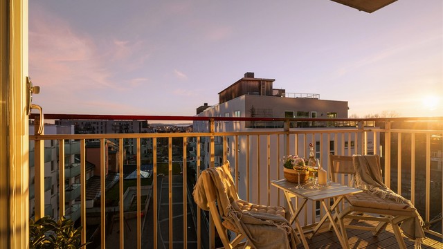 Kveldsstemning på balkongen. Foto: Trond Walsø / Walso Work