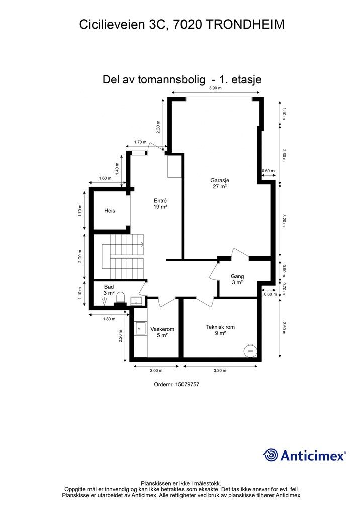 Planskisse 1. etasje.