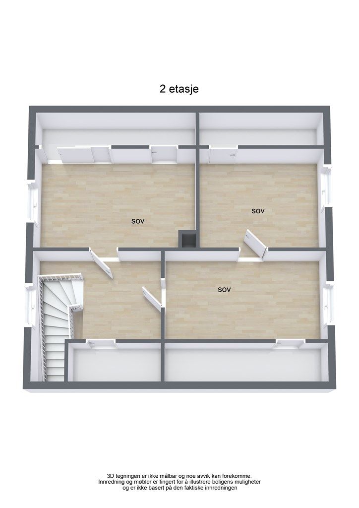 Plantegning 2 etasje.