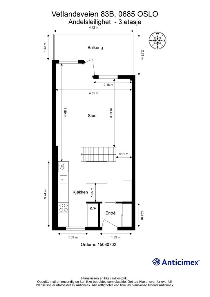 Plantegning - 3. etasje