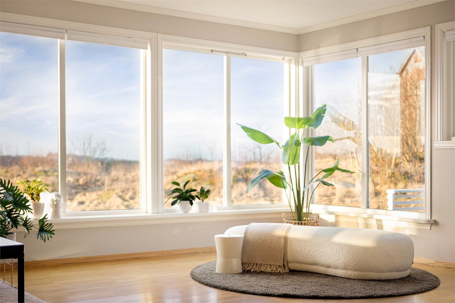 Rikelig med naturlig lys.