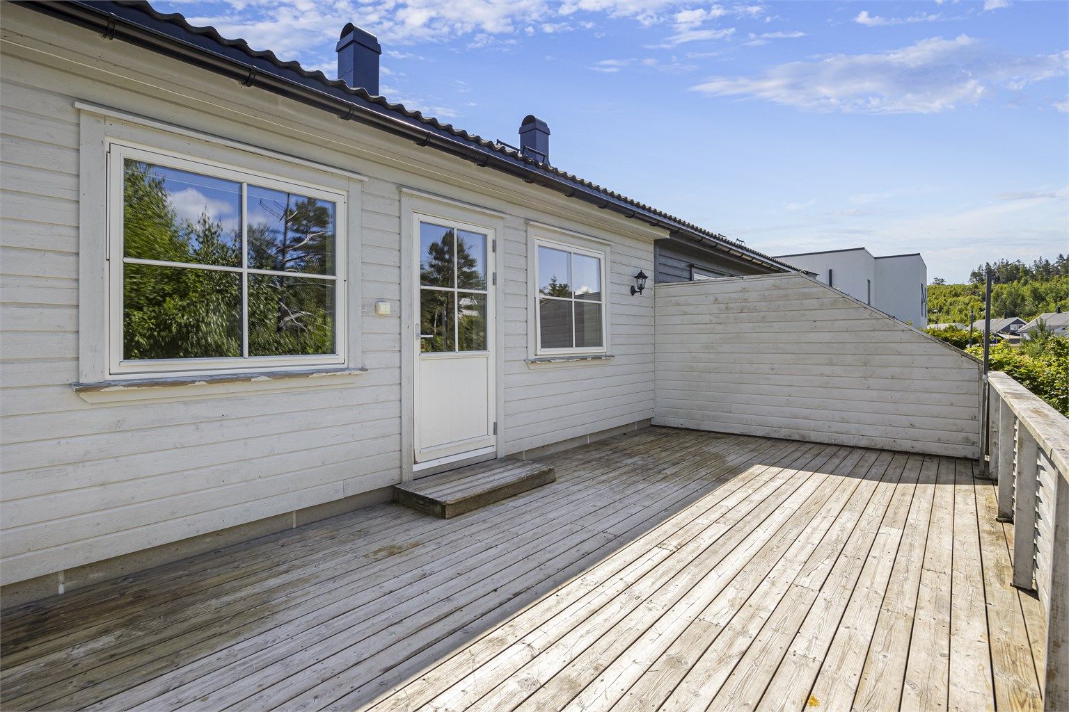 Flott og solrik uteplass med lite innsyn.