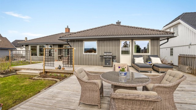 Et praktisk og lettstelt hjem over ett plan, perfekt for familien. Foto: Stine Prøitz Jørgensen