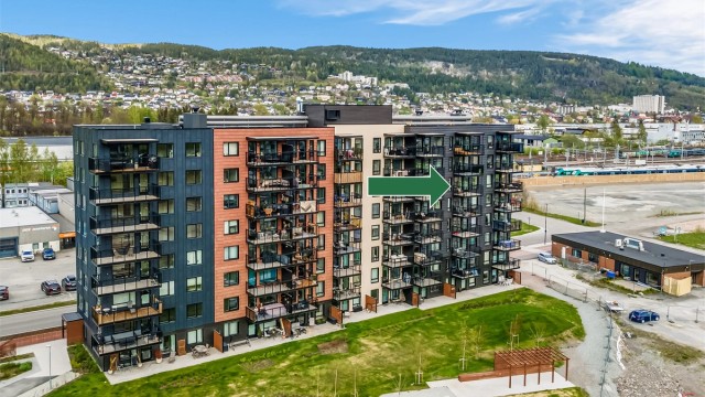 Stilren og moderne 2-roms eierleilighet beliggende i 6. etasje. Foto: Haiman Askari/Knipzet AS