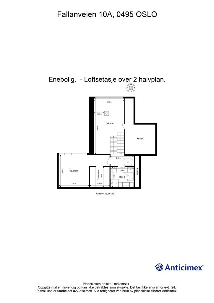 Plantegning loftsetasje