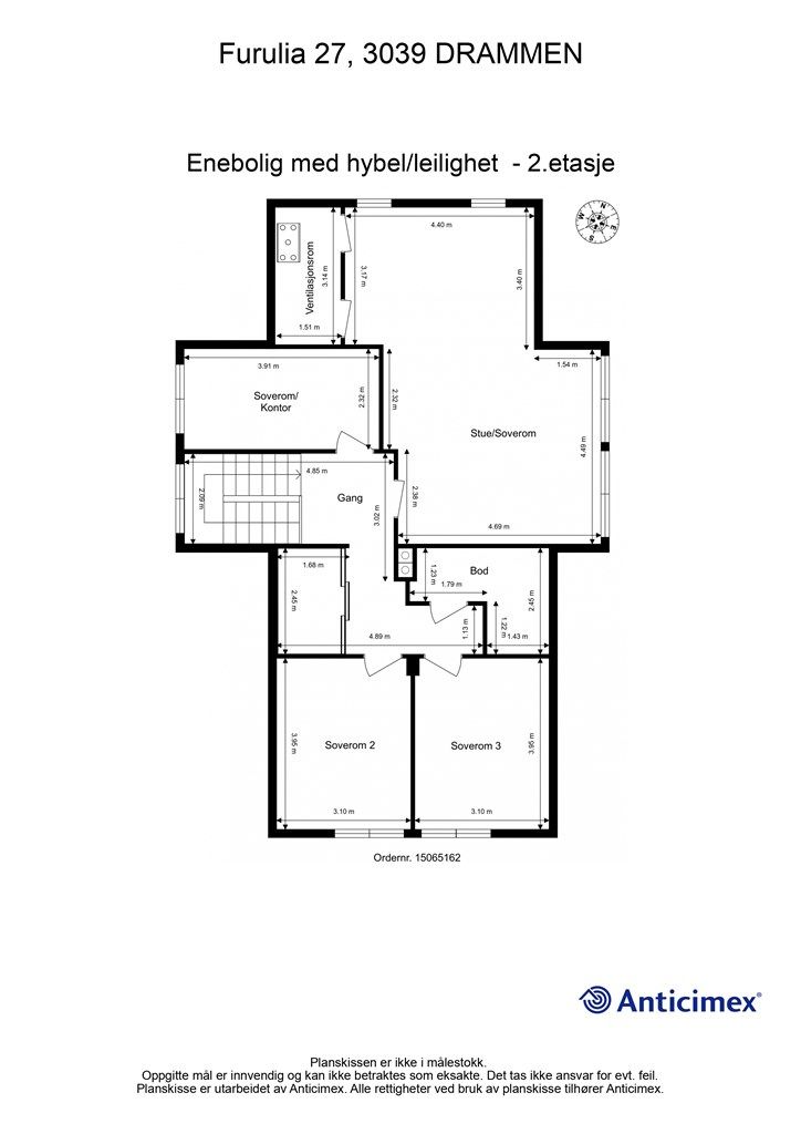Plantegning - 2. etasje