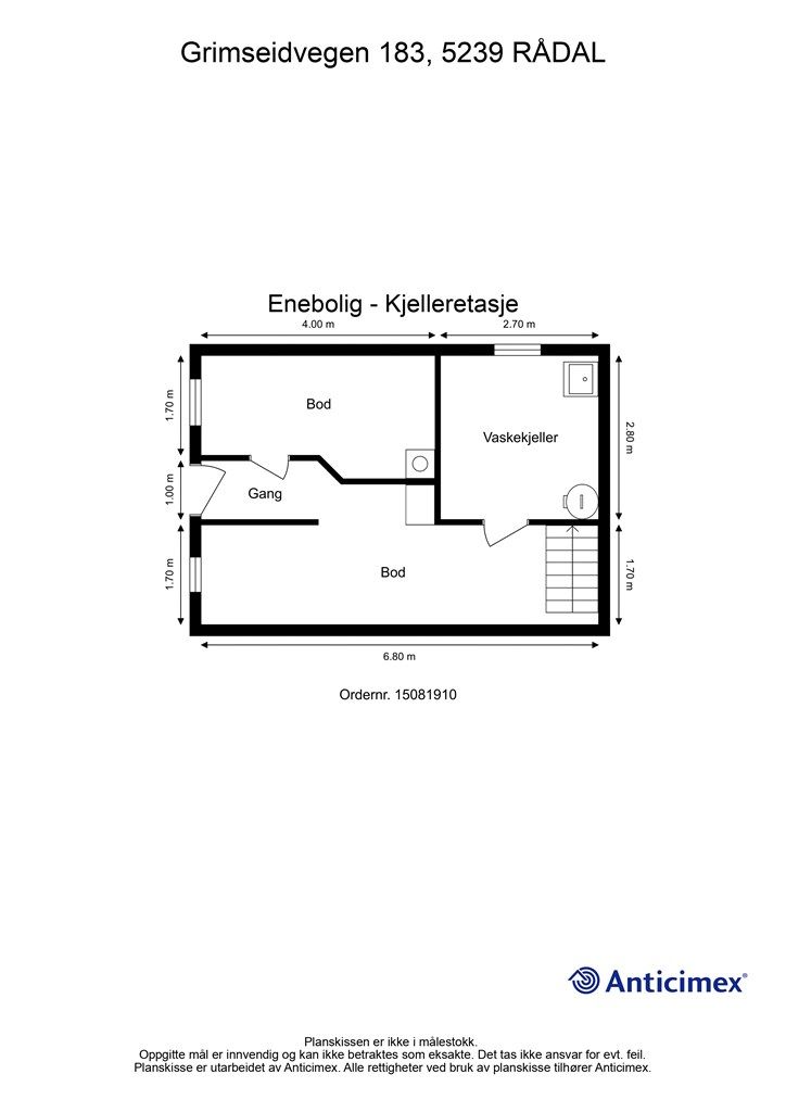 - Plantegning kjeller -