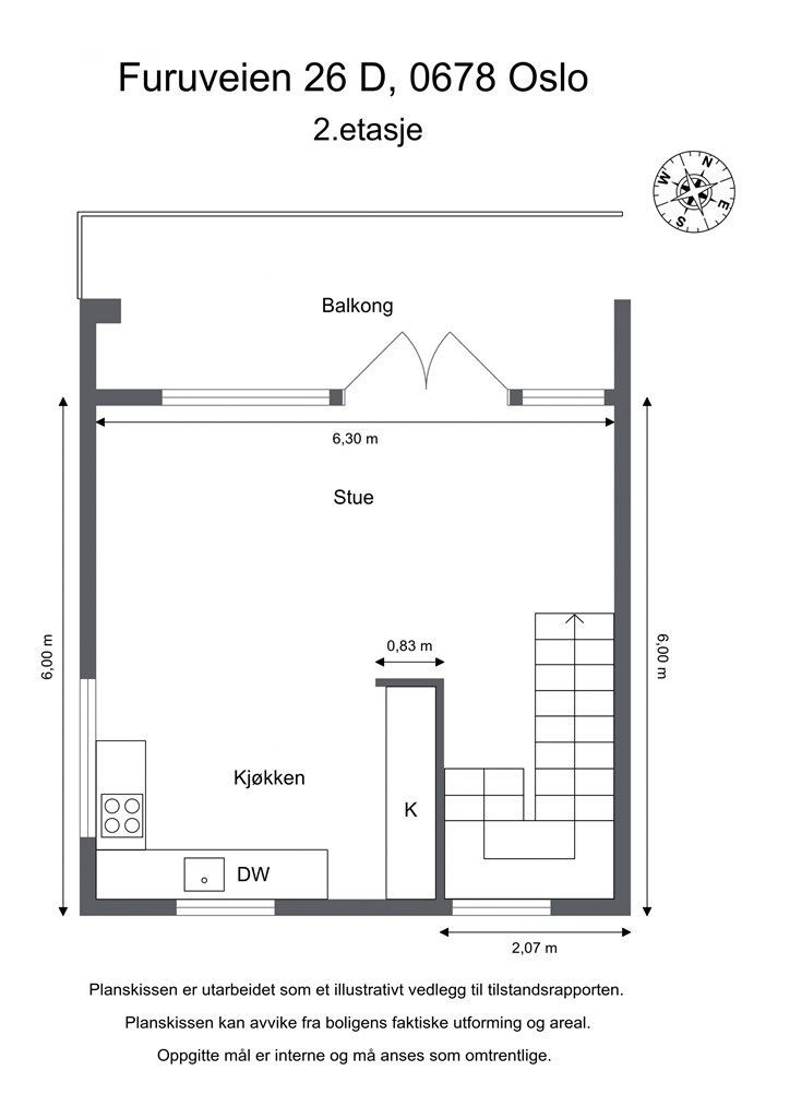Planskisse Furuveien 26 D 2 etasje