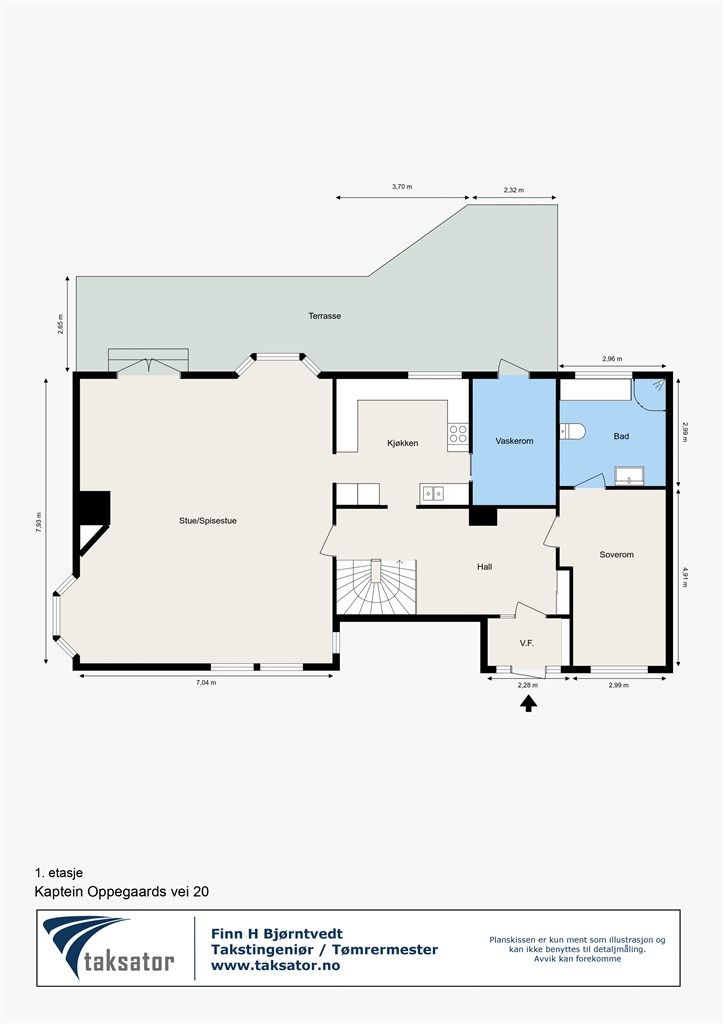 Plantegning 1. etasje.