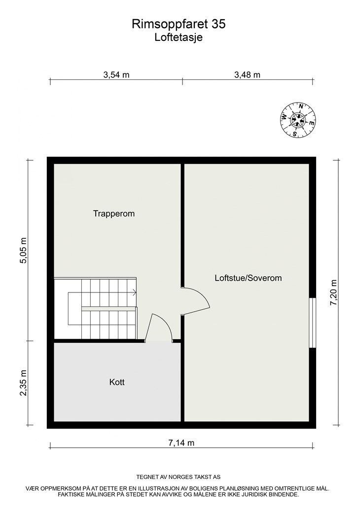 Plantegning - Loftetasje