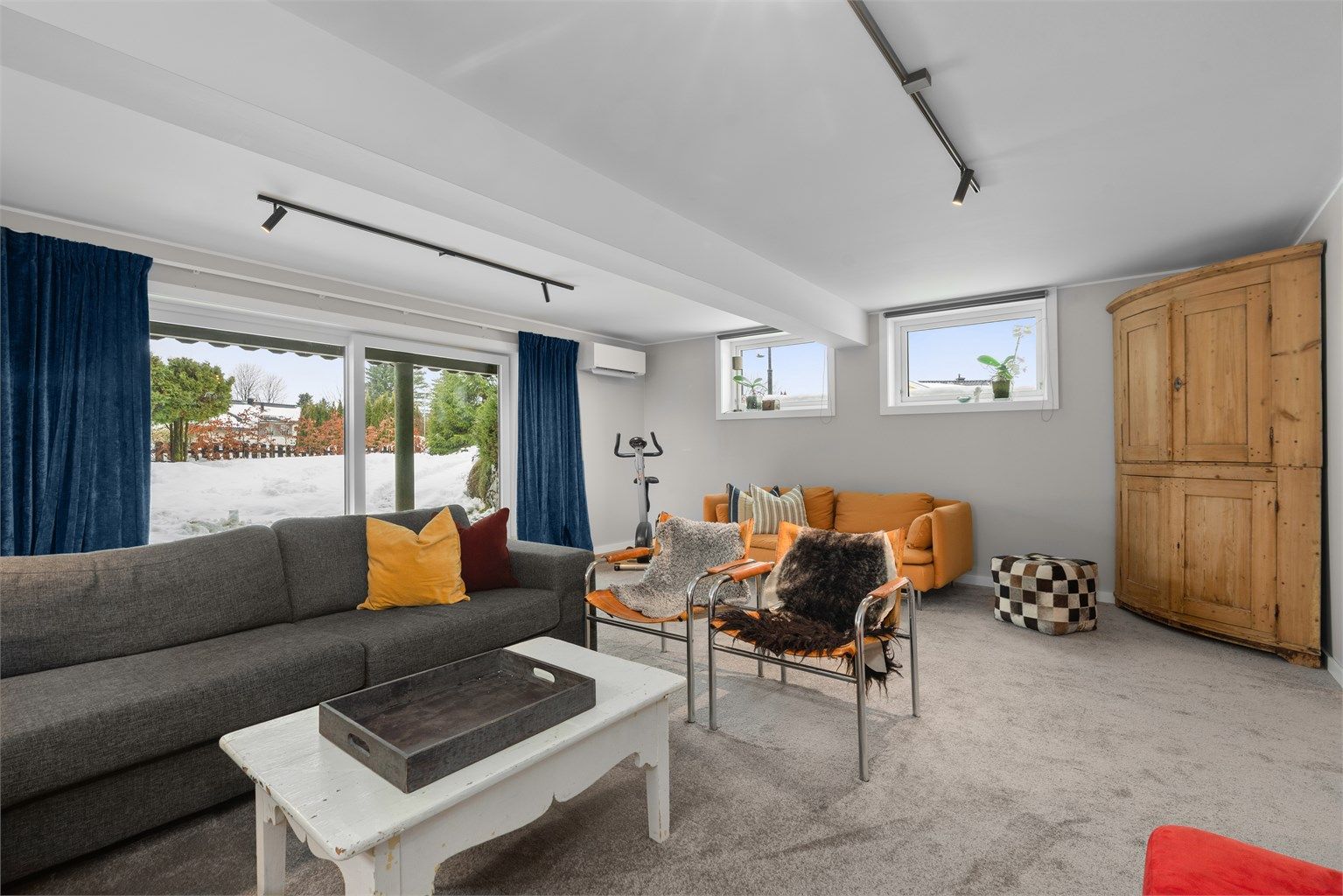 Kjellerstue. Kjellerstua varmes opp med vannbåren gulvvarme og varmepumpe