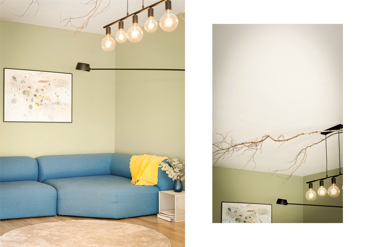 Stor stue med god plass til koselig sofakrok eller ønskelig møblement. 