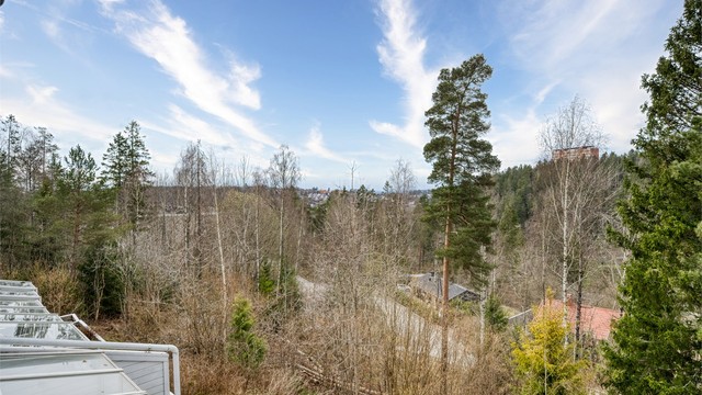 Fra leiligheten har du en åpen og grønn utsikt over nærområdet.