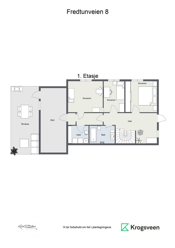 Planskisse 1. etasje. 