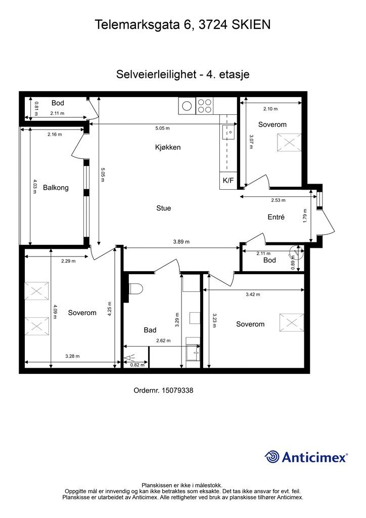 Plantegning Telemarksgata 6 