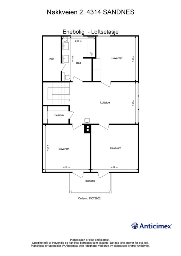 Plantegning loft.