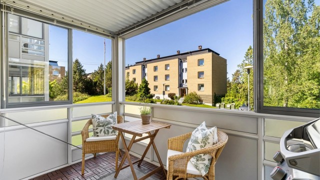 Ved stuen har du en herlig innglasset balkong på 9 kvm