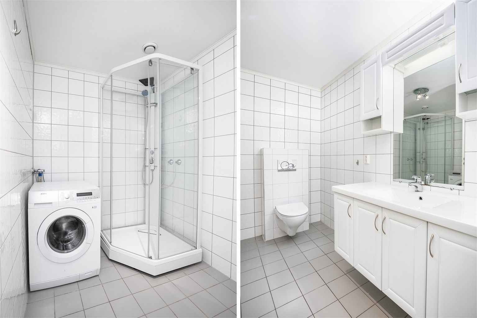 Enkelte forhold ved badet er gitt TG 2, blant annet lokalt fall i sluksonen. Dusjkabinett begrenser imidlertid vannpåkjenning på gulv og vegger.