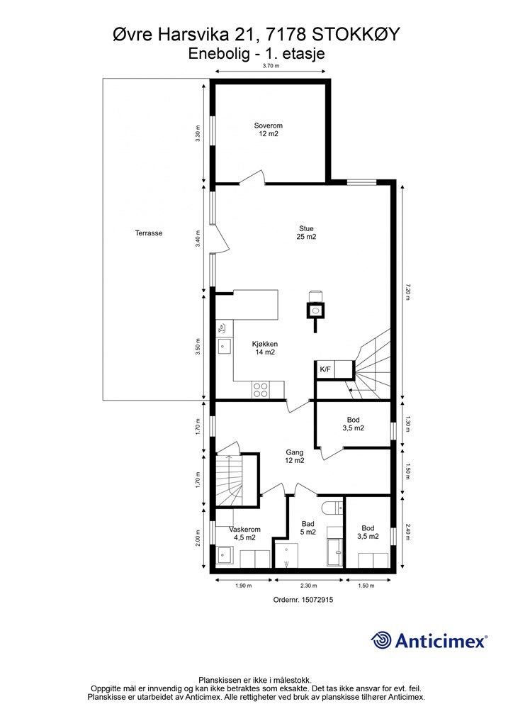 Planskisse 1. etasje. 