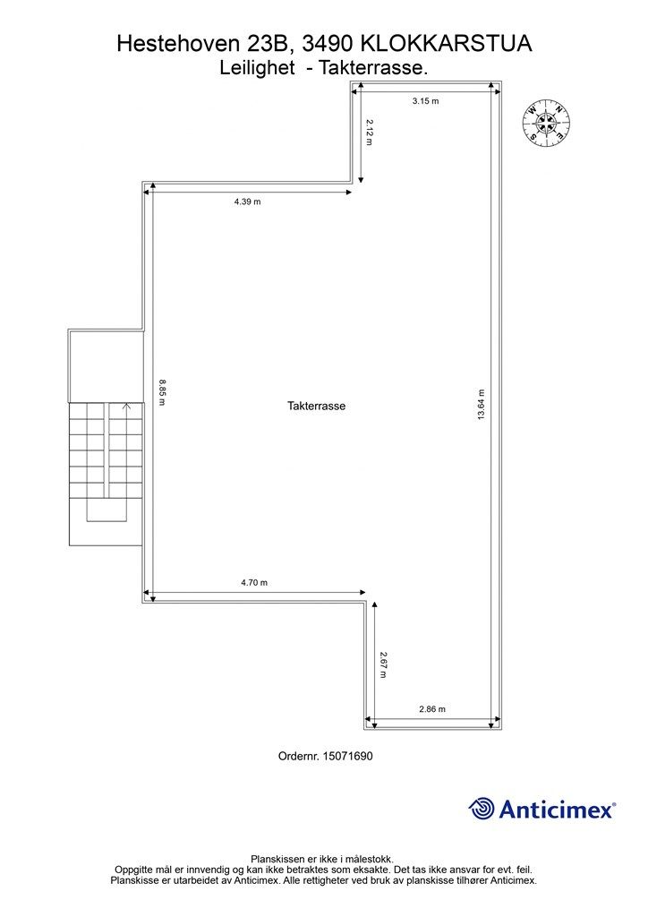 Plantegning takterasse