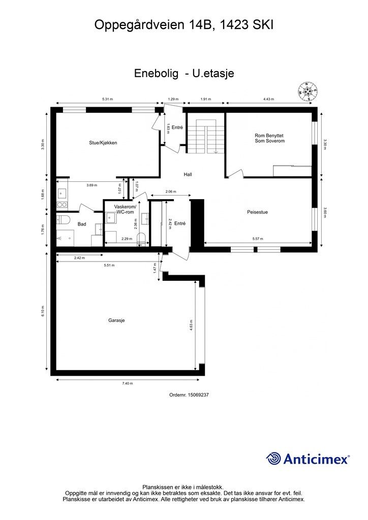 Plantegning- U.etasje