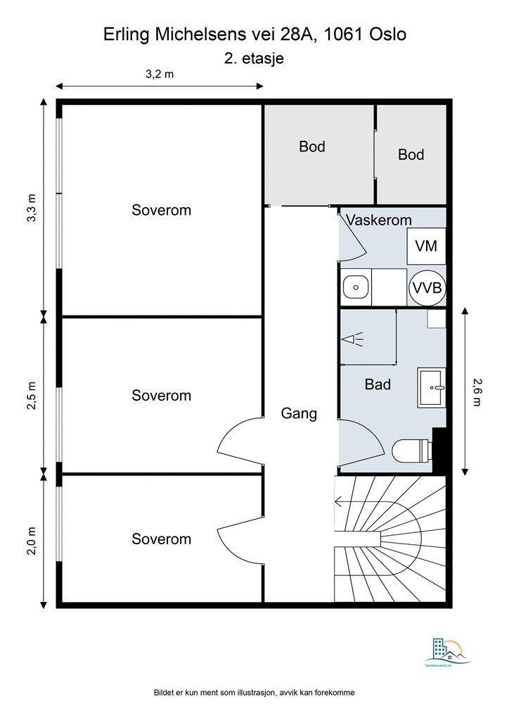 Plantegning 2. etasje.