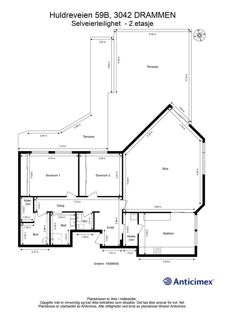 Plantegning - 2. etasje
