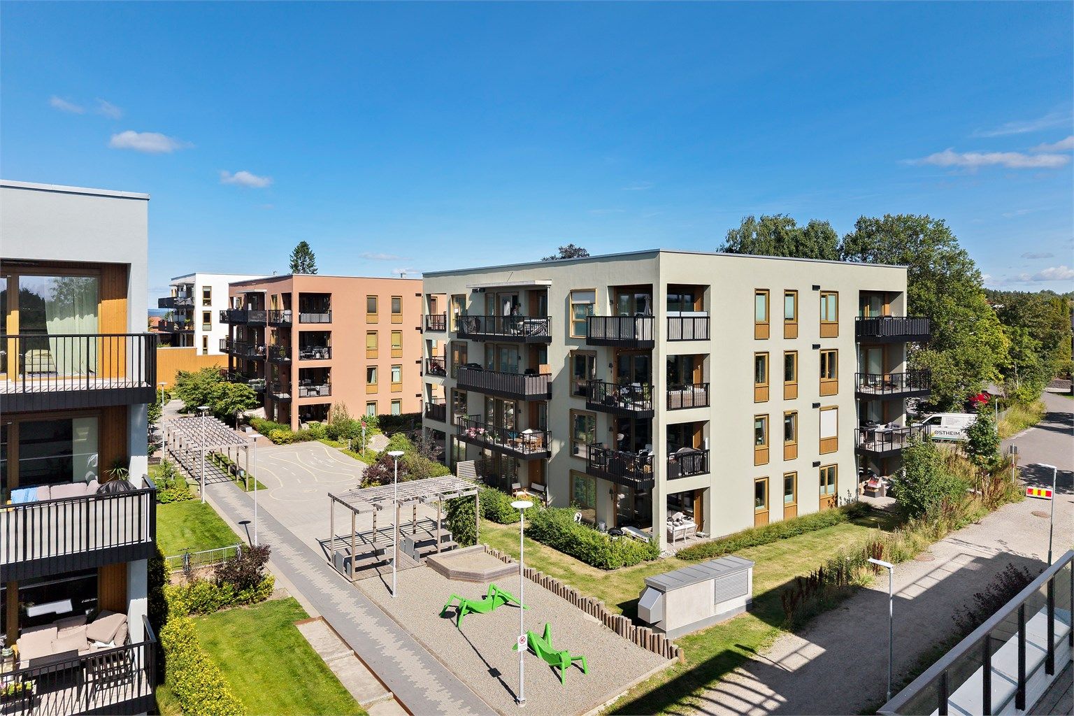 Boligfeltet Tamburløkka har en rolig og usjenert beliggenhet.