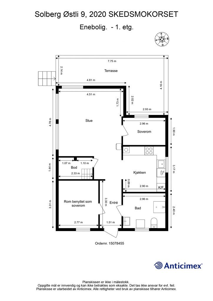 Plantegning 1.etasje. 