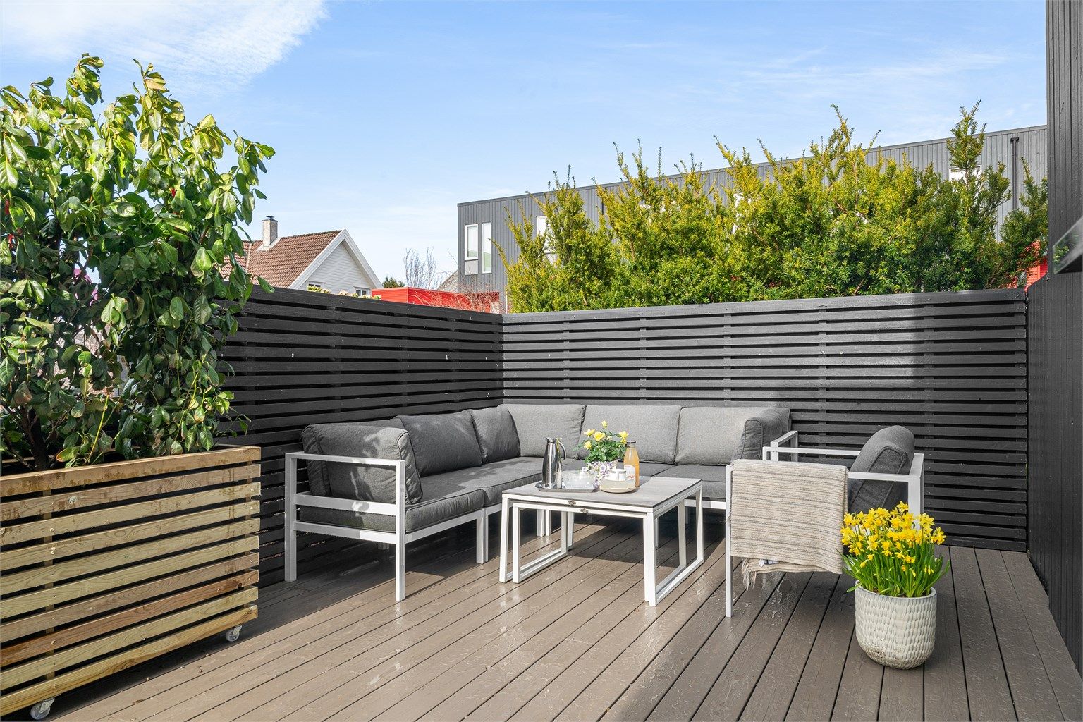 Terrasse på 25 kvm. 