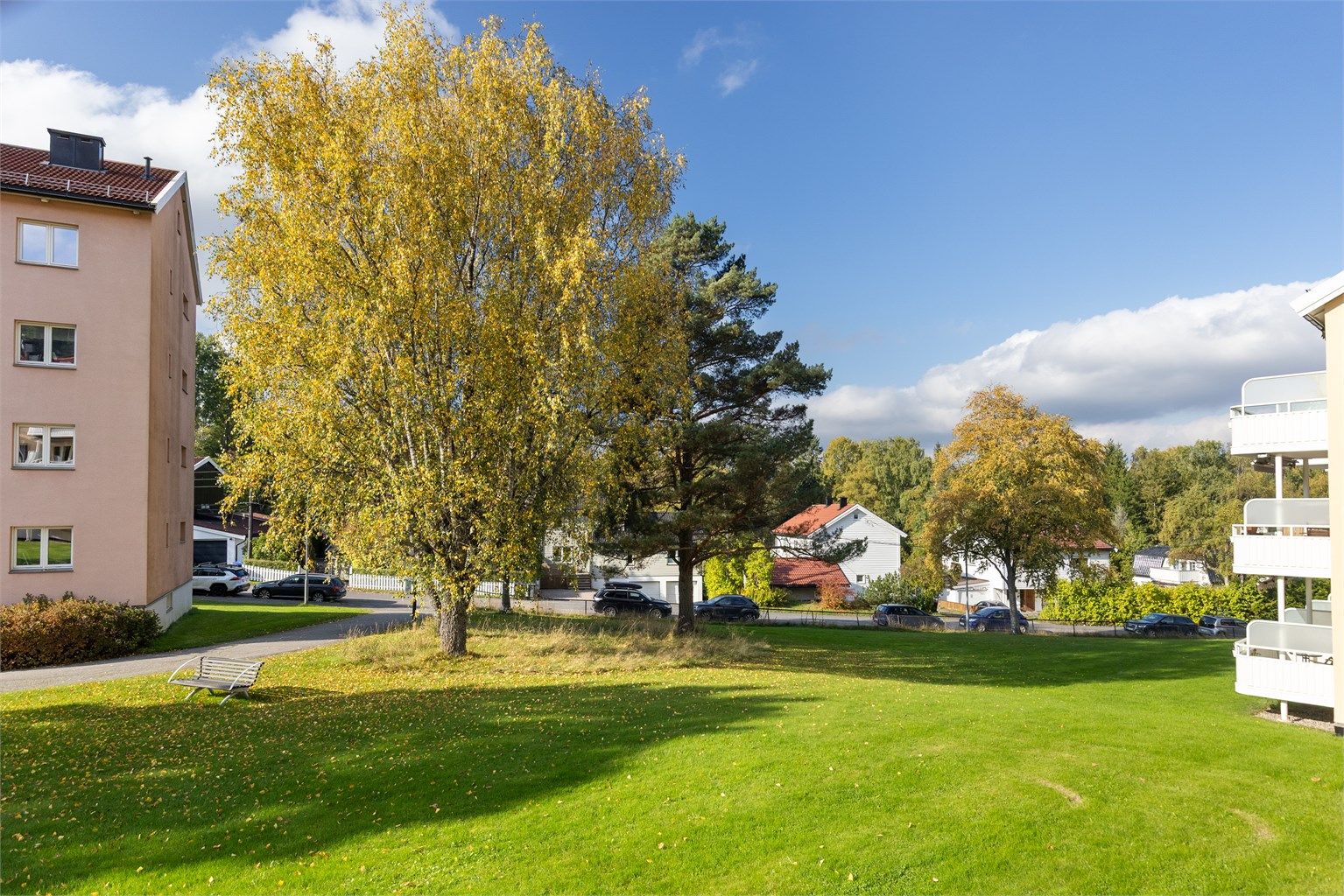 Utsikten fra balkongen.