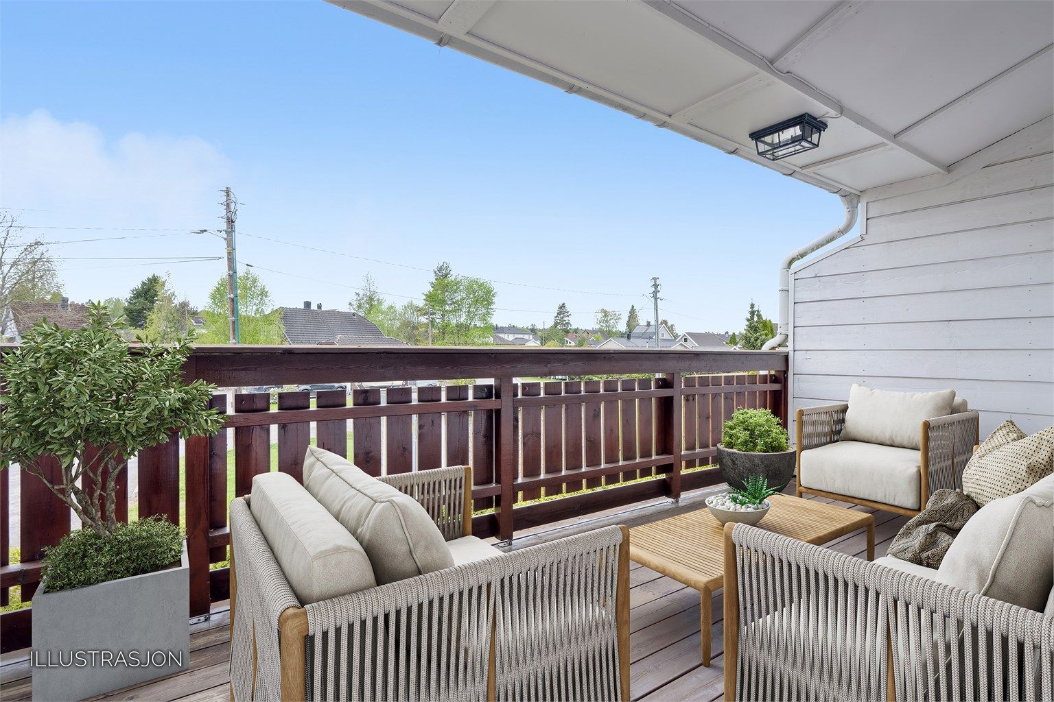  Hyggelig balkongområde (Digitalt stylet bilde)