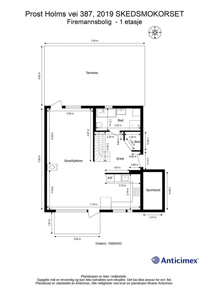 Plantegning 1. etasje. 