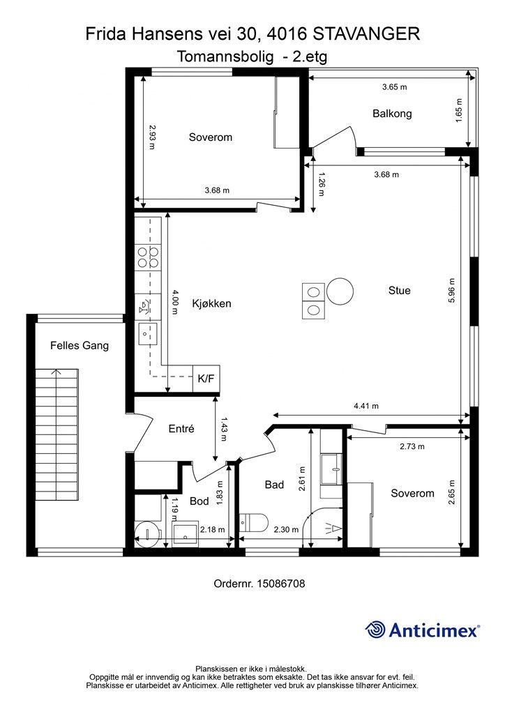 Plantegning - 2.etg