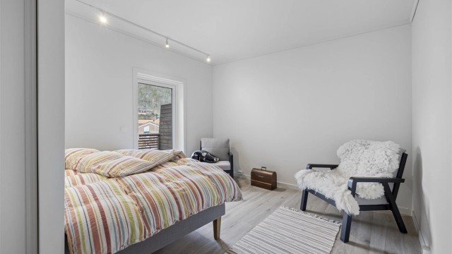 Hovedsoverommet har egen balkong.