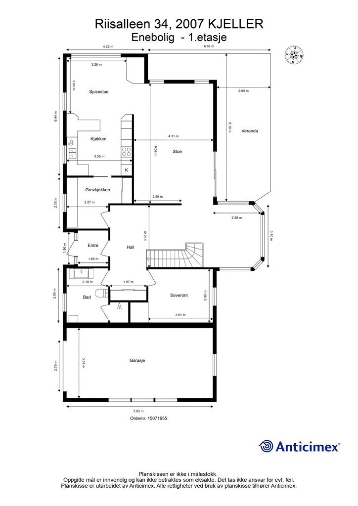 Plantegning - 1.etasje.