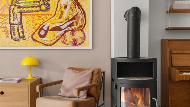 Peisovn i rommet for ekstra varme og hygge