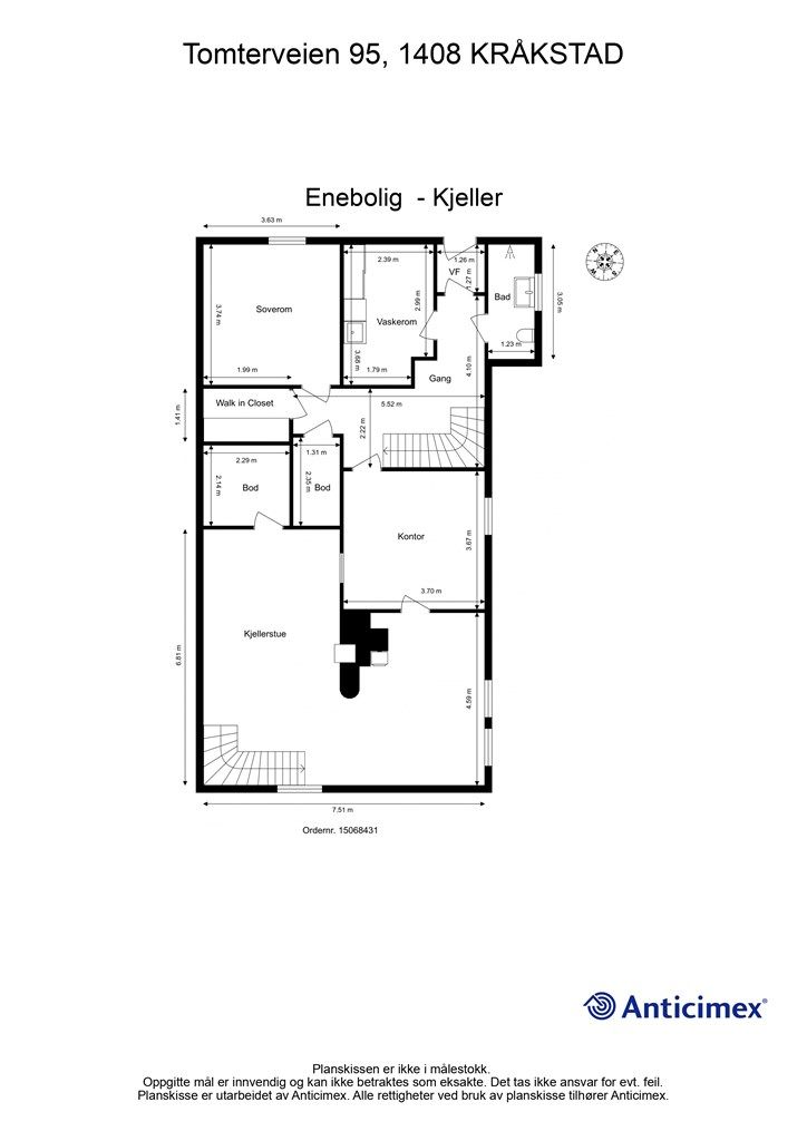 Plantegning - Kjeller