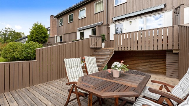 Ifølge selger er det sol på terrassen til ca kl 20 midtsommer.