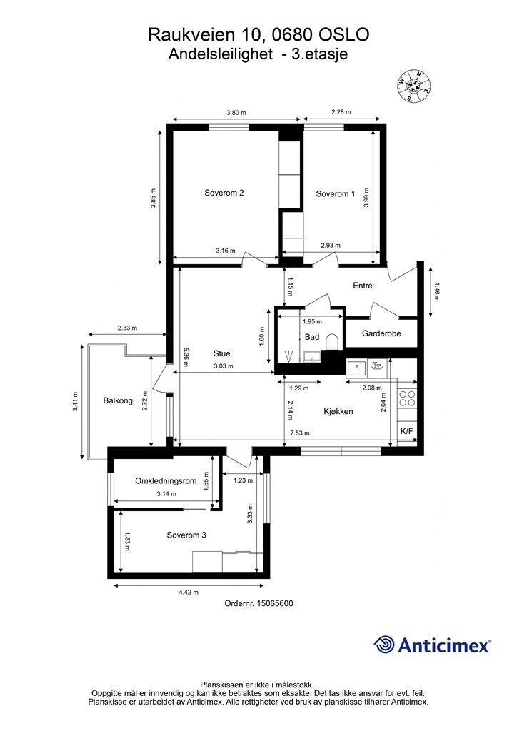 Plantegning - 3.etasje