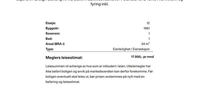 Utleieestimat