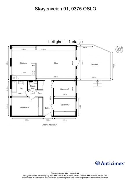 Plantegning, 1. etasje.