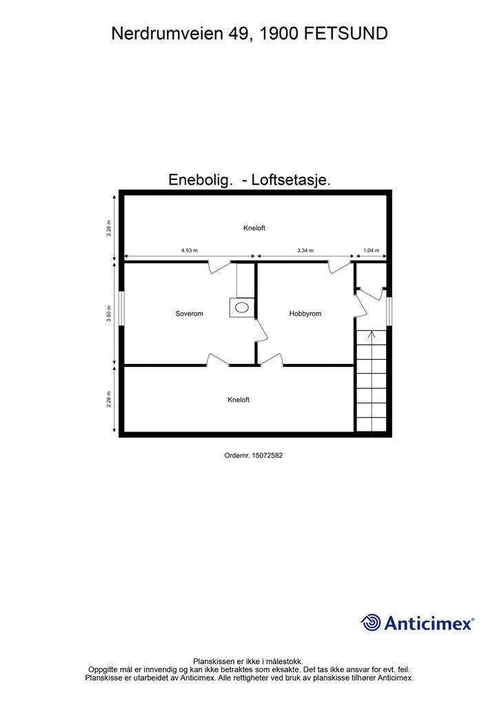 Plantegning - Loftsetasje